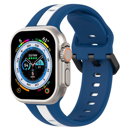 Two-Color Loop Buckle Silicone Watch Band, For Apple Watch Ultra 49mm, For Apple Watch Series 8&7 45mm, For Apple Watch Series 8&7 41mm