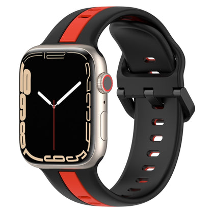Two-Color Loop Buckle Silicone Watch Band, For Apple Watch Ultra 49mm, For Apple Watch Series 8&7 45mm, For Apple Watch Series 8&7 41mm