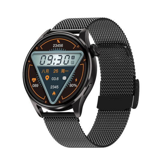 Montre intelligente Q3 Max avec écran couleur de 1,36 pouce, bracelet en acier, prise en charge de la surveillance de la fréquence cardiaque et de la pression artérielle