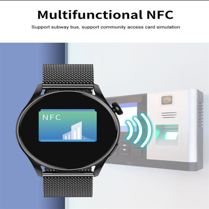 Q3 Max 1.36 inch Color Screen Smart Watch,Steel Strap,Support Heart Rate Monitoring / Blood Pressure Monitoring