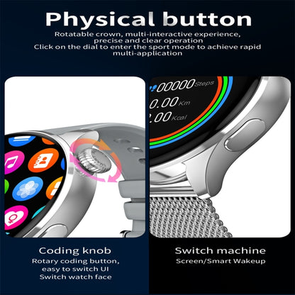 Q3 Max 1.36 inch Color Screen Smart Watch,Steel Strap,Support Heart Rate Monitoring / Blood Pressure Monitoring