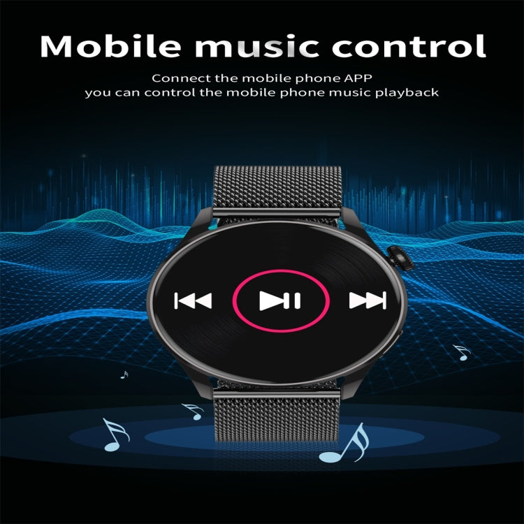 Q3 Max 1.36 inch Color Screen Smart Watch,Steel Strap,Support Heart Rate Monitoring / Blood Pressure Monitoring