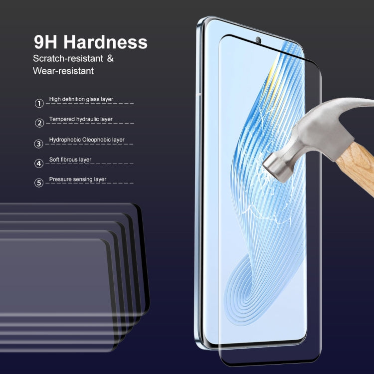 For Honor Magic5 ENKAY 3D Hot Bending Edge Glue Tempered Glass Full Film with Lens Film, For Honor Magic5(1pc), For Honor Magic5(2pcs), For Honor Magic5(5pcs)