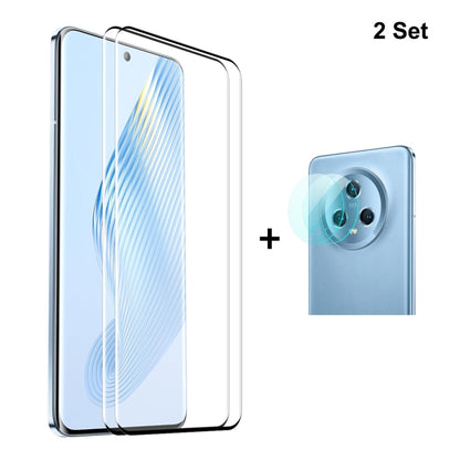For Honor Magic5 ENKAY 3D Hot Bending Edge Glue Tempered Glass Full Film with Lens Film, For Honor Magic5(1pc), For Honor Magic5(2pcs), For Honor Magic5(5pcs)
