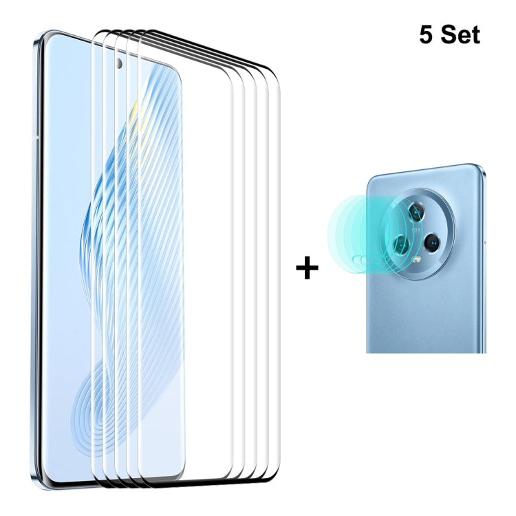 For Honor Magic5 ENKAY 3D Hot Bending Edge Glue Tempered Glass Full Film with Lens Film, For Honor Magic5(1pc), For Honor Magic5(2pcs), For Honor Magic5(5pcs)
