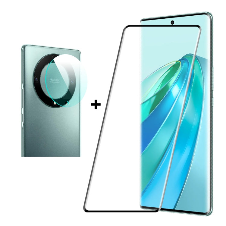 For Honor X9A / Magic5 Lite ENKAY 0.26mm 3D Hot Bending Tempered Glass Full Film with Lens Film, For Honor X9A / Magic5 Lite(1pc), For Honor X9A / Magic5 Lite(2pcs), For Honor X9A / Magic5 Lite(5pcs)