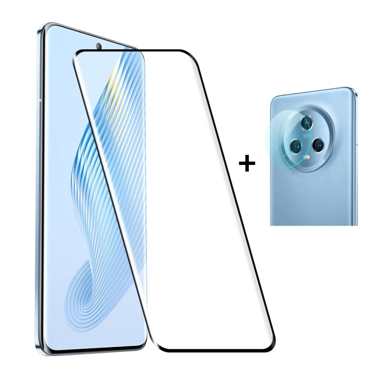 For Honor Magic5 ENKAY 0.26mm 3D Hot Bending Tempered Glass Full Film with Lens Film, For Honor Magic5(1pc), For Honor Magic5(2pcs), For Honor Magic5(5pcs)