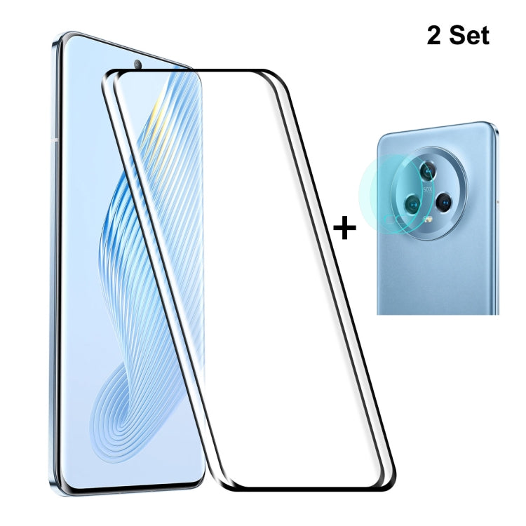 For Honor Magic5 ENKAY 0.26mm 3D Hot Bending Tempered Glass Full Film with Lens Film, For Honor Magic5(1pc), For Honor Magic5(2pcs), For Honor Magic5(5pcs)