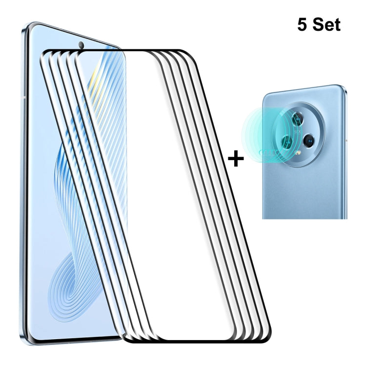 For Honor Magic5 ENKAY 0.26mm 3D Hot Bending Tempered Glass Full Film with Lens Film, For Honor Magic5(1pc), For Honor Magic5(2pcs), For Honor Magic5(5pcs)