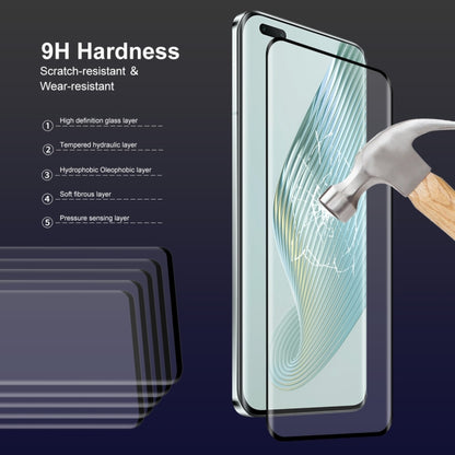 For Honor Magic5 Pro ENKAY 0.26mm 3D Hot Bending Tempered Glass Full Film with Lens Film, For Honor Magic5 Pro(1pc), For Honor Magic5 Pro(2pcs), For Honor Magic5 Pro(5pcs)