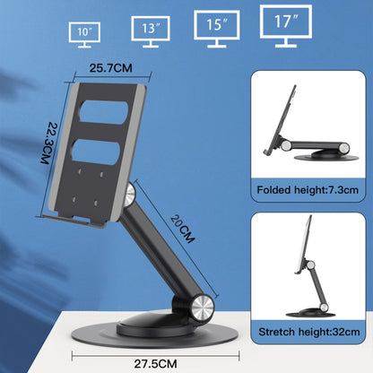 P4 360 Degrees Rotating Aluminum Metal Riser Tablet Laptop PC Stand Holder, P4