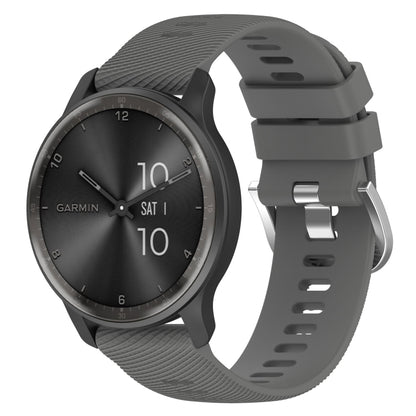 20mm Cross Textured Solid Color Silicone Watch Band, For Garmin Forerunner Sq2 Music