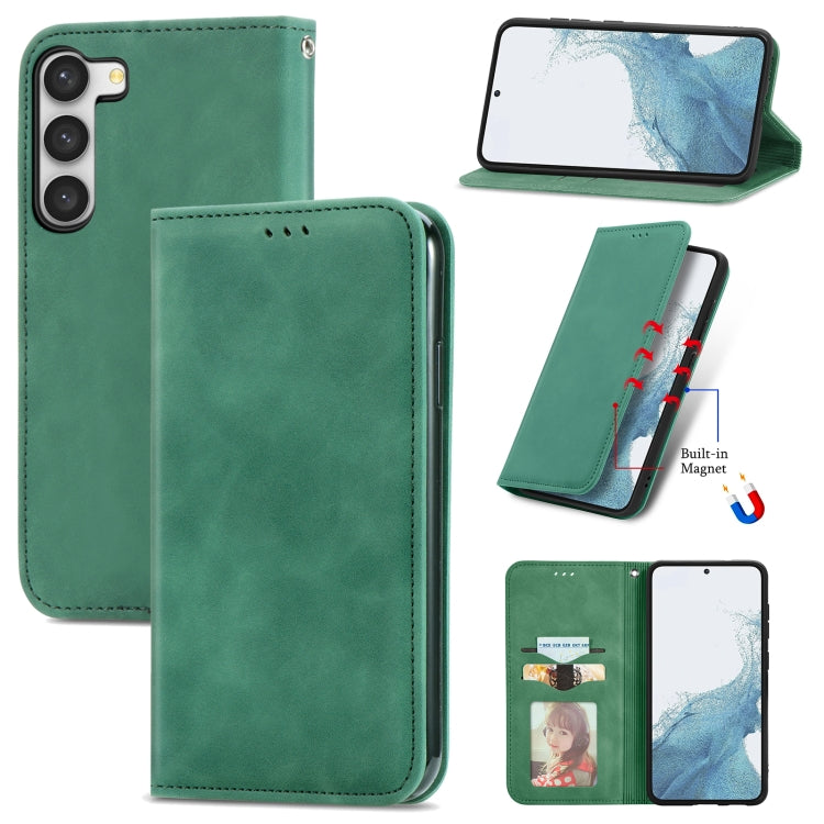Retro Skin Feel Magnetic Leather Phone Case, For Samsung Galaxy A05, For Samsung Galaxy A05s 4G, For Samsung Galaxy A25 5G, For Samsung Galaxy S23 FE 5G, For Samsung Galaxy A24 5G, For Samsung Galaxy S23 Ultra 5G, For Samsung Galaxy S23+ 5G������������...
