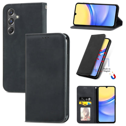 Retro Skin Feel Magnetic Leather Phone Case, For Samsung Galaxy S25 5G, For Samsung Galaxy S25+ 5G, For Samsung Galaxy S25 Ultra 5G, For Samsung Galaxy A16, For Samsung Galaxy A06, For Samsung Galaxy S24 FE 5G, For Samsung Galaxy M35�������������������...