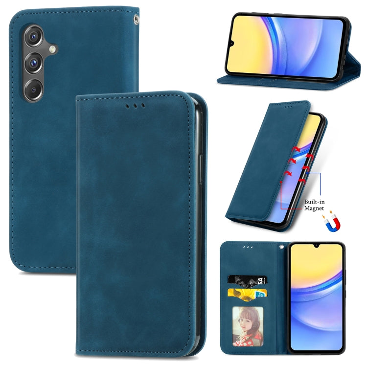 Retro Skin Feel Magnetic Leather Phone Case, For Samsung Galaxy S25 5G, For Samsung Galaxy S25+ 5G, For Samsung Galaxy S25 Ultra 5G, For Samsung Galaxy A16, For Samsung Galaxy A06, For Samsung Galaxy S24 FE 5G, For Samsung Galaxy M35�������������������...