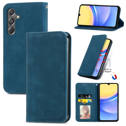 Retro Skin Feel Magnetic Leather Phone Case, For Samsung Galaxy S25 5G, For Samsung Galaxy S25+ 5G, For Samsung Galaxy S25 Ultra 5G, For Samsung Galaxy A16, For Samsung Galaxy A06, For Samsung Galaxy S24 FE 5G, For Samsung Galaxy M35�������������������...