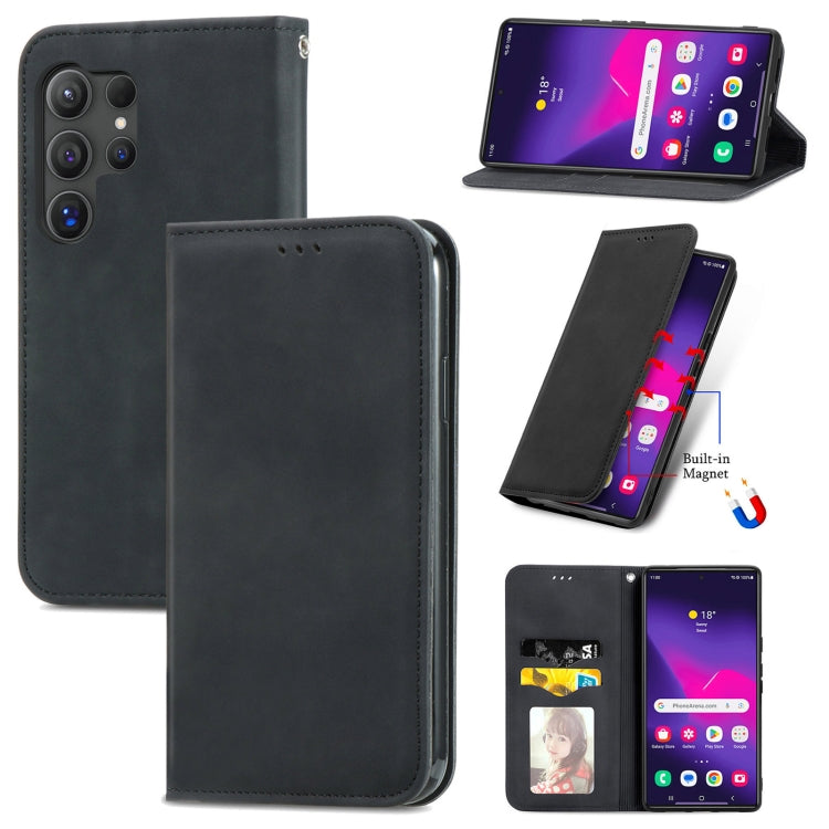 Retro Skin Feel Magnetic Leather Phone Case, For Samsung Galaxy S25 5G, For Samsung Galaxy S25+ 5G, For Samsung Galaxy S25 Ultra 5G, For Samsung Galaxy A16, For Samsung Galaxy A06, For Samsung Galaxy S24 FE 5G, For Samsung Galaxy M35�������������������...