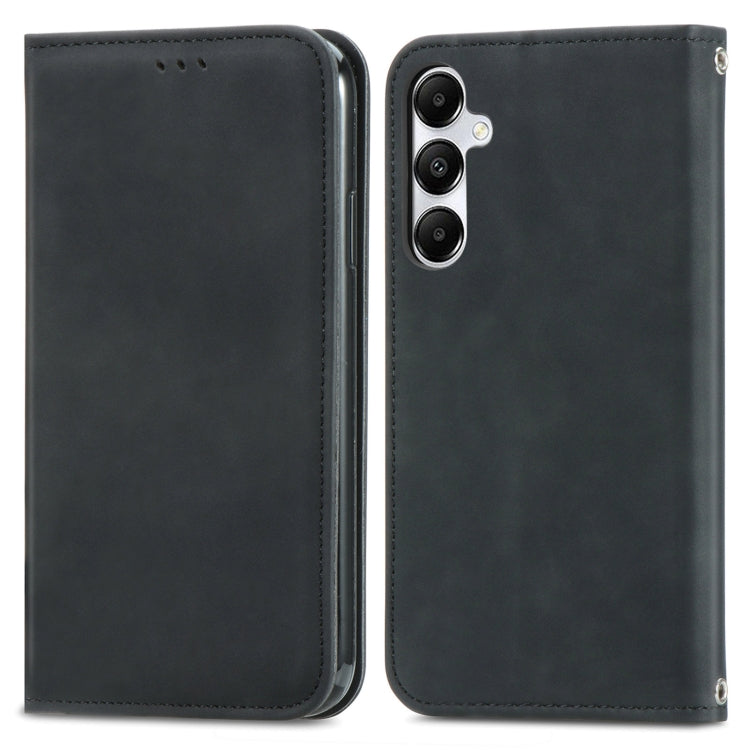 Retro Skin Feel Magnetic Leather Phone Case, For Samsung Galaxy A55 5G, For Samsung Galaxy A35 5G, For Samsung Galaxy S24 Ultra 5G, For Samsung Galaxy S24+ 5G, For Samsung Galaxy S24 5G, For Samsung Galaxy A15, For Samsung Galaxy A05                   ...