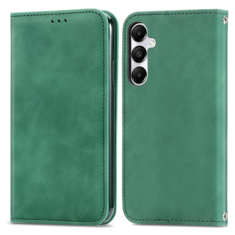 Retro Skin Feel Magnetic Leather Phone Case, For Samsung Galaxy A55 5G, For Samsung Galaxy A35 5G, For Samsung Galaxy S24 Ultra 5G, For Samsung Galaxy S24+ 5G, For Samsung Galaxy S24 5G, For Samsung Galaxy A15, For Samsung Galaxy A05                   ...