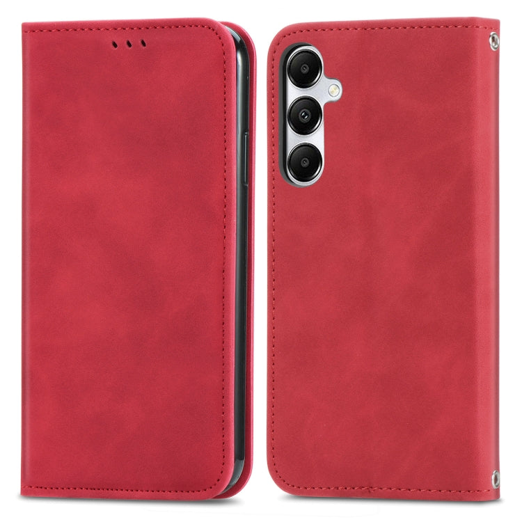Retro Skin Feel Magnetic Leather Phone Case, For Samsung Galaxy A55 5G, For Samsung Galaxy A35 5G, For Samsung Galaxy S24 Ultra 5G, For Samsung Galaxy S24+ 5G, For Samsung Galaxy S24 5G, For Samsung Galaxy A15, For Samsung Galaxy A05                   ...