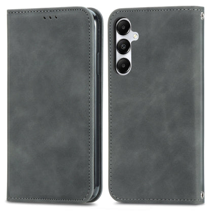 Retro Skin Feel Magnetic Leather Phone Case, For Samsung Galaxy A55 5G, For Samsung Galaxy A35 5G, For Samsung Galaxy S24 Ultra 5G, For Samsung Galaxy S24+ 5G, For Samsung Galaxy S24 5G, For Samsung Galaxy A15, For Samsung Galaxy A05                   ...