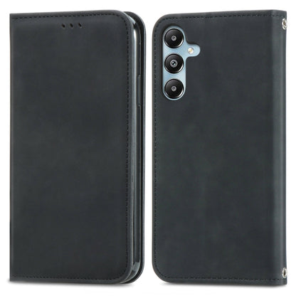 Retro Skin Feel Magnetic Leather Phone Case, For Samsung Galaxy S25 5G, For Samsung Galaxy S25+ 5G, For Samsung Galaxy S25 Ultra 5G, For Samsung Galaxy A16, For Samsung Galaxy A06, For Samsung Galaxy S24 FE 5G, For Samsung Galaxy M35�������������������...