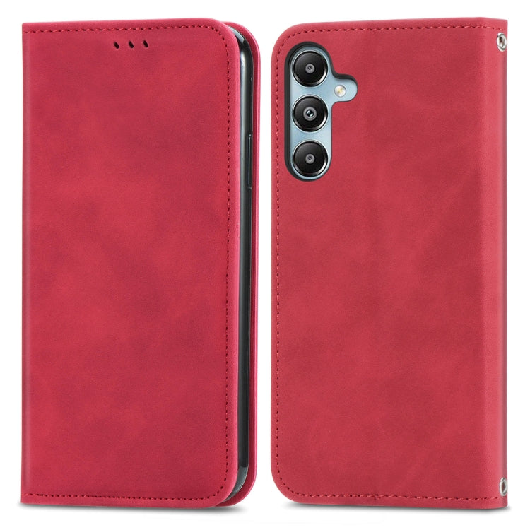 Retro Skin Feel Magnetic Leather Phone Case, For Samsung Galaxy S25 5G, For Samsung Galaxy S25+ 5G, For Samsung Galaxy S25 Ultra 5G, For Samsung Galaxy A16, For Samsung Galaxy A06, For Samsung Galaxy S24 FE 5G, For Samsung Galaxy M35�������������������...