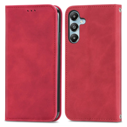 Retro Skin Feel Magnetic Leather Phone Case, For Samsung Galaxy S25 5G, For Samsung Galaxy S25+ 5G, For Samsung Galaxy S25 Ultra 5G, For Samsung Galaxy A16, For Samsung Galaxy A06, For Samsung Galaxy S24 FE 5G, For Samsung Galaxy M35�������������������...