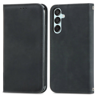 Retro Skin Feel Magnetic Leather Phone Case, For Samsung Galaxy S25 5G, For Samsung Galaxy S25+ 5G, For Samsung Galaxy S25 Ultra 5G, For Samsung Galaxy A16, For Samsung Galaxy A06, For Samsung Galaxy S24 FE 5G, For Samsung Galaxy M35�������������������...