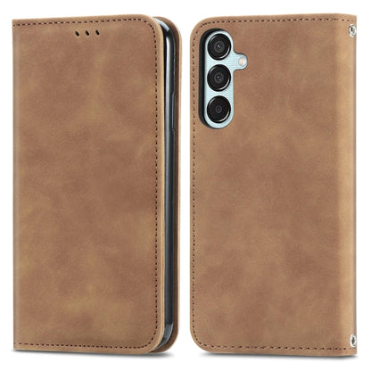 Retro Skin Feel Magnetic Leather Phone Case, For Samsung Galaxy S25 5G, For Samsung Galaxy S25+ 5G, For Samsung Galaxy S25 Ultra 5G, For Samsung Galaxy A16, For Samsung Galaxy A06, For Samsung Galaxy S24 FE 5G, For Samsung Galaxy M35�������������������...