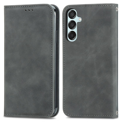 Retro Skin Feel Magnetic Leather Phone Case, For Samsung Galaxy S25 5G, For Samsung Galaxy S25+ 5G, For Samsung Galaxy S25 Ultra 5G, For Samsung Galaxy A16, For Samsung Galaxy A06, For Samsung Galaxy S24 FE 5G, For Samsung Galaxy M35�������������������...