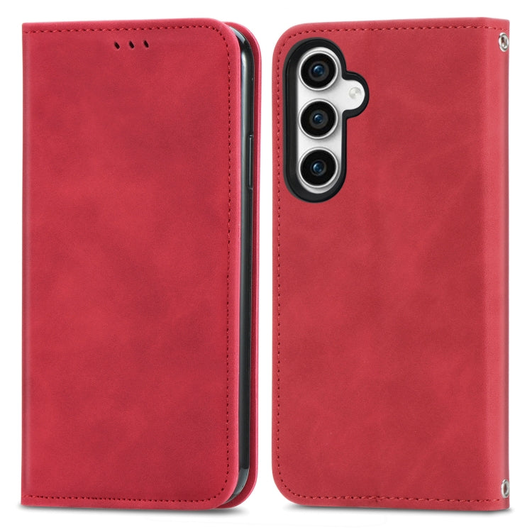 Retro Skin Feel Magnetic Leather Phone Case, For Samsung Galaxy A05, For Samsung Galaxy A05s 4G, For Samsung Galaxy A25 5G, For Samsung Galaxy S23 FE 5G, For Samsung Galaxy A24 5G, For Samsung Galaxy S23 Ultra 5G, For Samsung Galaxy S23+ 5G������������...