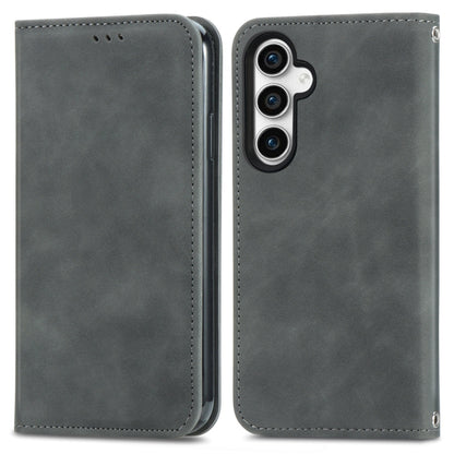 Retro Skin Feel Magnetic Leather Phone Case, For Samsung Galaxy A05, For Samsung Galaxy A05s 4G, For Samsung Galaxy A25 5G, For Samsung Galaxy S23 FE 5G, For Samsung Galaxy A24 5G, For Samsung Galaxy S23 Ultra 5G, For Samsung Galaxy S23+ 5G������������...