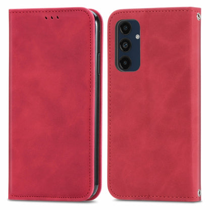 Retro Skin Feel Magnetic Leather Phone Case, For Samsung Galaxy S26+ 5G, For Samsung Galaxy S26 Ultra 5G, For Samsung Galaxy S26 5G, For Samsung Galaxy A57 5G, For Samsung Galaxy A37 5G, For Samsung Galaxy A27 5G, For Samsung Galaxy S25 5G             ...