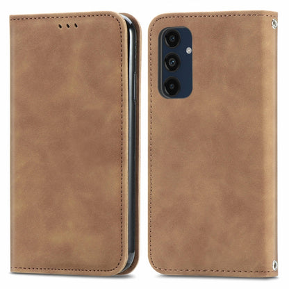 Retro Skin Feel Magnetic Leather Phone Case, For Samsung Galaxy S26+ 5G, For Samsung Galaxy S26 Ultra 5G, For Samsung Galaxy S26 5G, For Samsung Galaxy A57 5G, For Samsung Galaxy A37 5G, For Samsung Galaxy A27 5G, For Samsung Galaxy S25 5G             ...