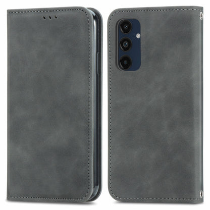 Retro Skin Feel Magnetic Leather Phone Case, For Samsung Galaxy S26+ 5G, For Samsung Galaxy S26 Ultra 5G, For Samsung Galaxy S26 5G, For Samsung Galaxy A57 5G, For Samsung Galaxy A37 5G, For Samsung Galaxy A27 5G, For Samsung Galaxy S25 5G             ...