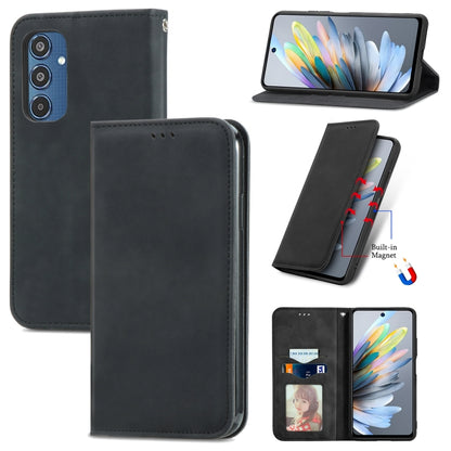 Retro Skin Feel Magnetic Leather Phone Case, For Samsung Galaxy S25 5G, For Samsung Galaxy S25+ 5G, For Samsung Galaxy S25 Ultra 5G, For Samsung Galaxy A16, For Samsung Galaxy A06, For Samsung Galaxy S24 FE 5G, For Samsung Galaxy M35�������������������...
