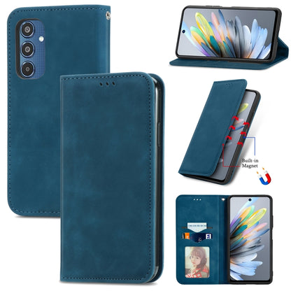 Retro Skin Feel Magnetic Leather Phone Case, For Samsung Galaxy S25 5G, For Samsung Galaxy S25+ 5G, For Samsung Galaxy S25 Ultra 5G, For Samsung Galaxy A16, For Samsung Galaxy A06, For Samsung Galaxy S24 FE 5G, For Samsung Galaxy M35�������������������...