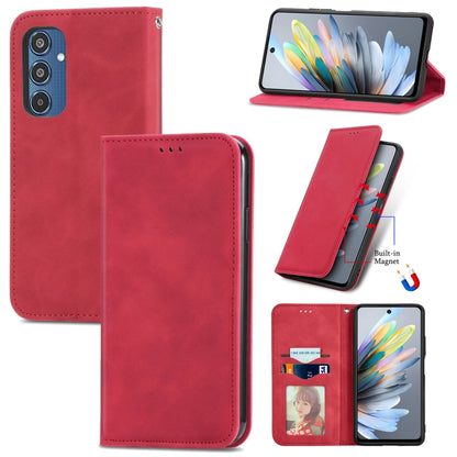 Retro Skin Feel Magnetic Leather Phone Case, For Samsung Galaxy S25 5G, For Samsung Galaxy S25+ 5G, For Samsung Galaxy S25 Ultra 5G, For Samsung Galaxy A16, For Samsung Galaxy A06, For Samsung Galaxy S24 FE 5G, For Samsung Galaxy M35�������������������...