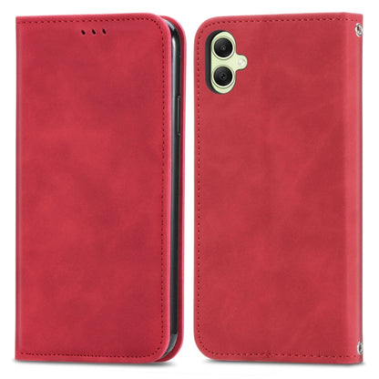 Retro Skin Feel Magnetic Leather Phone Case, For Samsung Galaxy S26+ 5G, For Samsung Galaxy S26 Ultra 5G, For Samsung Galaxy S26 5G, For Samsung Galaxy A57 5G, For Samsung Galaxy A37 5G, For Samsung Galaxy A27 5G, For Samsung Galaxy S25 5G             ...