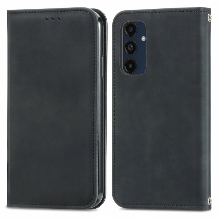 Retro Skin Feel Magnetic Leather Phone Case, For Samsung Galaxy S26+ 5G, For Samsung Galaxy S26 Ultra 5G, For Samsung Galaxy S26 5G, For Samsung Galaxy A57 5G, For Samsung Galaxy A37 5G, For Samsung Galaxy A27 5G, For Samsung Galaxy S25 5G             ...