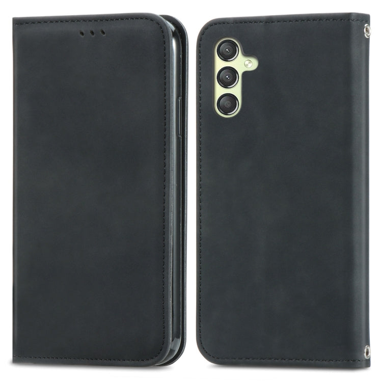 Retro Skin Feel Magnetic Leather Phone Case, For Samsung Galaxy A05, For Samsung Galaxy A05s 4G, For Samsung Galaxy A25 5G, For Samsung Galaxy S23 FE 5G, For Samsung Galaxy A24 5G, For Samsung Galaxy S23 Ultra 5G, For Samsung Galaxy S23+ 5G������������...