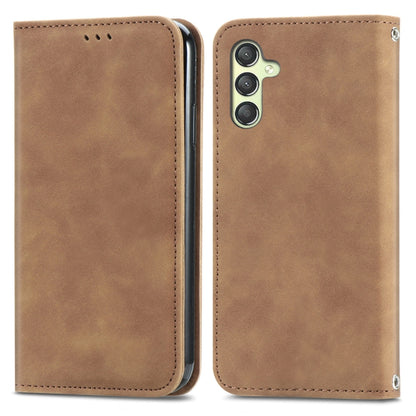Retro Skin Feel Magnetic Leather Phone Case, For Samsung Galaxy A05, For Samsung Galaxy A05s 4G, For Samsung Galaxy A25 5G, For Samsung Galaxy S23 FE 5G, For Samsung Galaxy A24 5G, For Samsung Galaxy S23 Ultra 5G, For Samsung Galaxy S23+ 5G������������...
