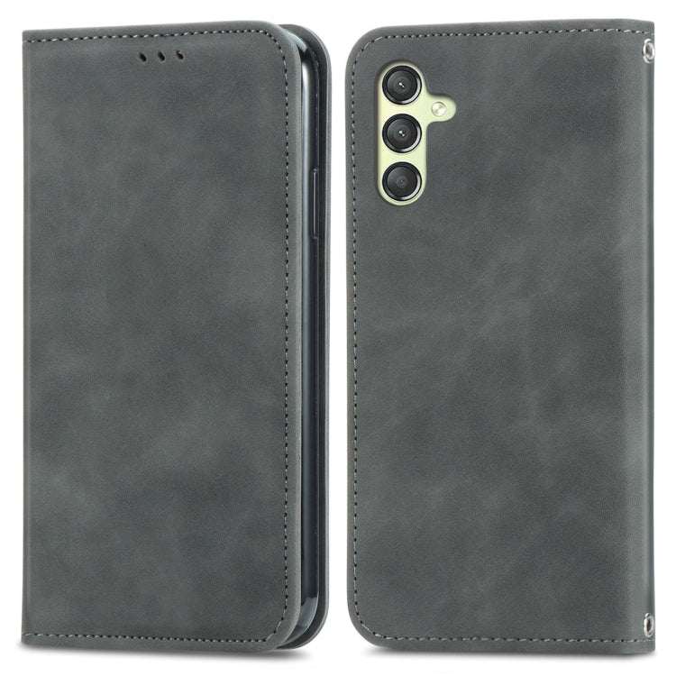 Retro Skin Feel Magnetic Leather Phone Case, For Samsung Galaxy A05, For Samsung Galaxy A05s 4G, For Samsung Galaxy A25 5G, For Samsung Galaxy S23 FE 5G, For Samsung Galaxy A24 5G, For Samsung Galaxy S23 Ultra 5G, For Samsung Galaxy S23+ 5G������������...