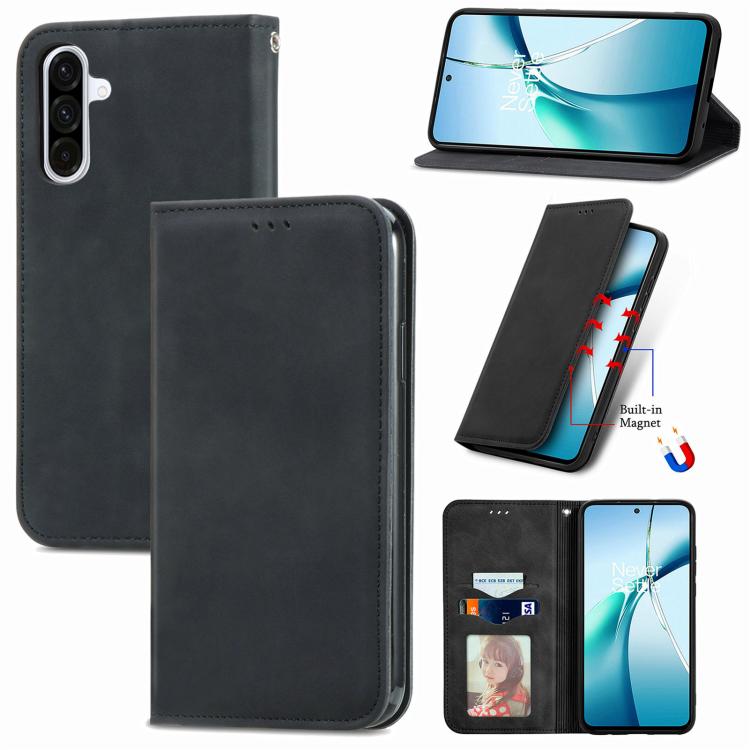 Retro Skin Feel Magnetic Leather Phone Case, For Samsung Galaxy S26+ 5G, For Samsung Galaxy S26 Ultra 5G, For Samsung Galaxy S26 5G, For Samsung Galaxy A57 5G, For Samsung Galaxy A37 5G, For Samsung Galaxy A27 5G, For Samsung Galaxy S25 5G             ...