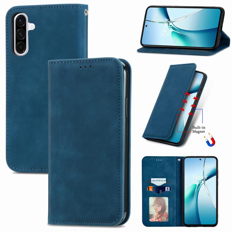 Retro Skin Feel Magnetic Leather Phone Case, For Samsung Galaxy S26+ 5G, For Samsung Galaxy S26 Ultra 5G, For Samsung Galaxy S26 5G, For Samsung Galaxy A57 5G, For Samsung Galaxy A37 5G, For Samsung Galaxy A27 5G, For Samsung Galaxy S25 5G             ...