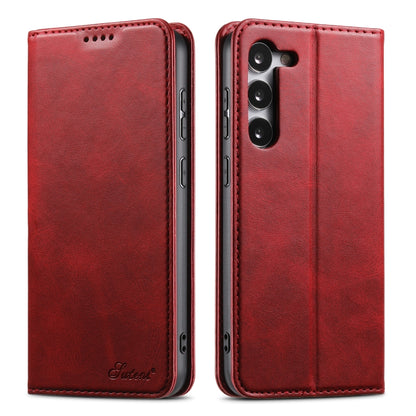Suteni Calf Texture Horizontal Flip Leather Phone Case, For Samsung Galaxy S25 5G, For Samsung Galaxy S25+ 5G, For Samsung Galaxy S25 Ultra 5G, For Samsung Galaxy S24 Ultra 5G, For Samsung Galaxy S24+ 5G, For Samsung Galaxy S24 5G����������������������...