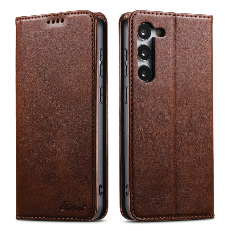 Suteni Calf Texture Horizontal Flip Leather Phone Case, For Samsung Galaxy S25 5G, For Samsung Galaxy S25+ 5G, For Samsung Galaxy S25 Ultra 5G, For Samsung Galaxy S24 Ultra 5G, For Samsung Galaxy S24+ 5G, For Samsung Galaxy S24 5G����������������������...