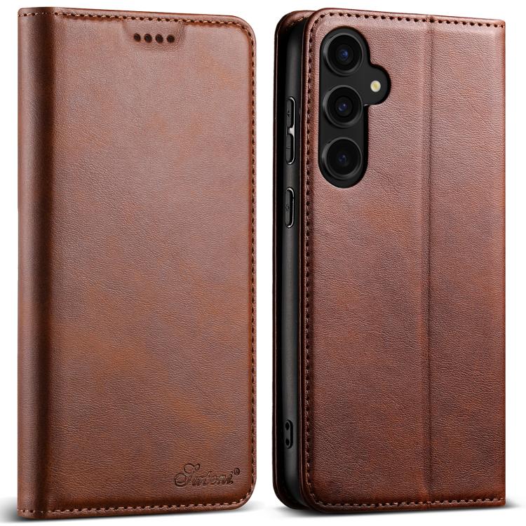 Suteni Calf Texture Horizontal Flip Leather Phone Case, For Samsung Galaxy S25 5G, For Samsung Galaxy S25+ 5G, For Samsung Galaxy S25 Ultra 5G, For Samsung Galaxy S24 Ultra 5G, For Samsung Galaxy S24+ 5G, For Samsung Galaxy S24 5G����������������������...