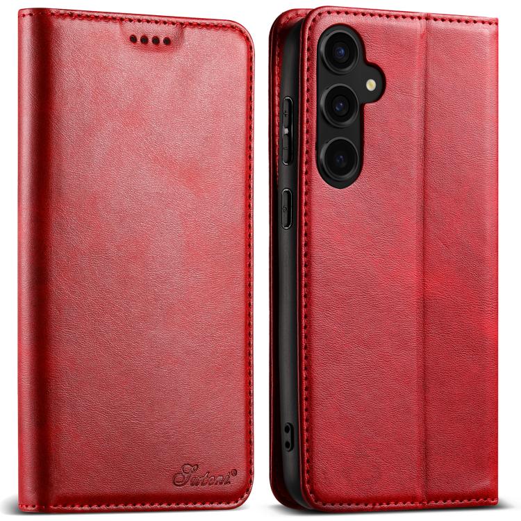 Suteni Calf Texture Horizontal Flip Leather Phone Case, For Samsung Galaxy S25 5G, For Samsung Galaxy S25+ 5G, For Samsung Galaxy S25 Ultra 5G, For Samsung Galaxy S24 Ultra 5G, For Samsung Galaxy S24+ 5G, For Samsung Galaxy S24 5G����������������������...